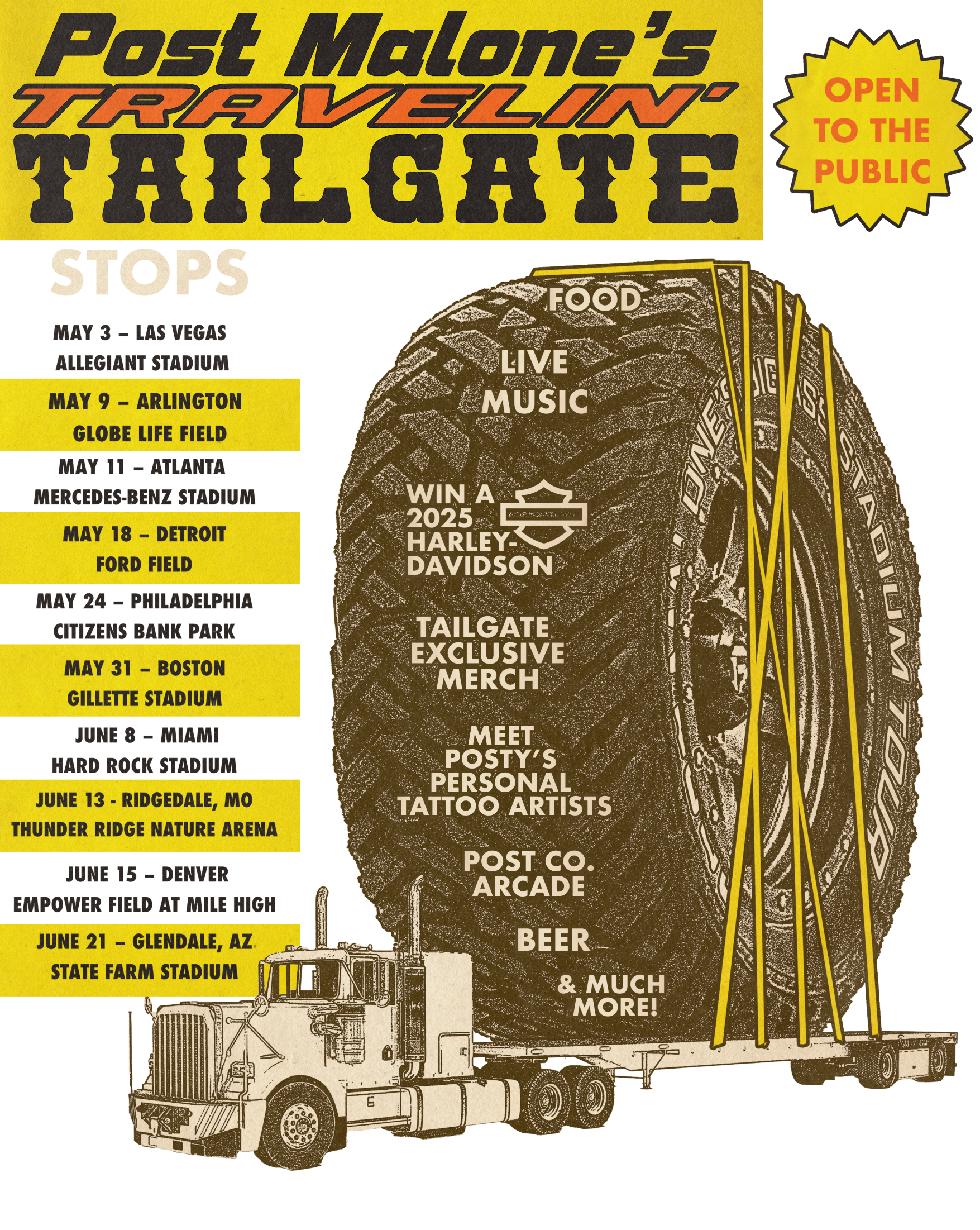 Post Malone's Traveling' Tail Gate